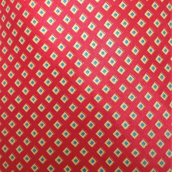 STEFANO RICCI Saks Men's Silk Necktie ITALY Red w/ Diamonds (60"  x  3.8… - Picture 6 of 13